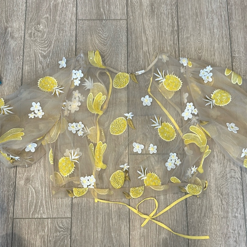 Thrifted Lemon Crop Top